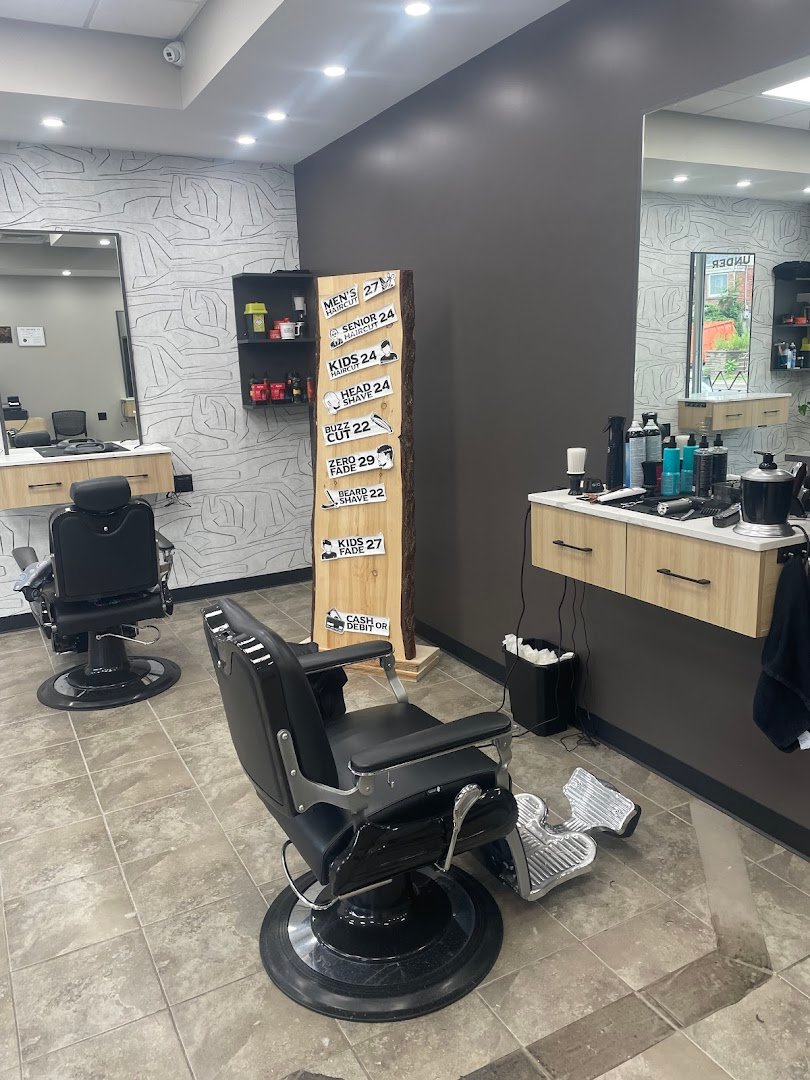 Diamond Barbershop barber shop interior, London Ontario